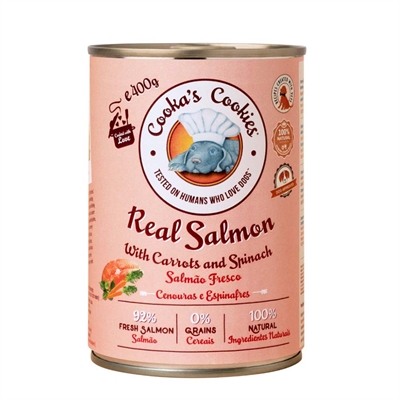 Cookas Cookies Paté Till Hunden Real Salmon 400g